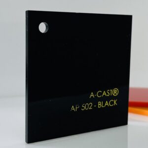 BLACK ACRYLIC SHEET 2.8mm 4 X 6 502 DC