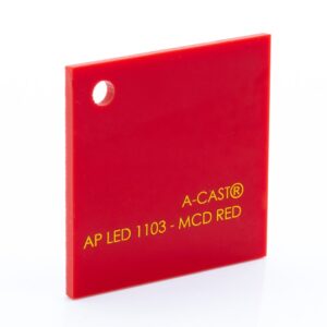 RED MC ACRYLIC SHEET 3mm 2 X 3 Mtr 1103