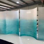 Painted Curved Acrylic Barriers